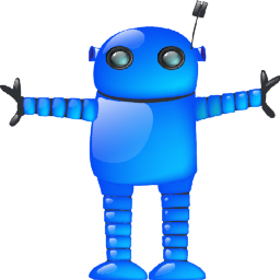 Blue Robot Icon 256x256 png